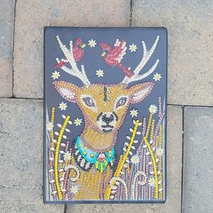Jeweled Deer & Cardinals Notebook/Journal nwot